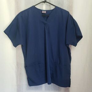 Cherokee Scrub Top Navy Scrubs Medical Vet Dental Size Unk See Pics For Details